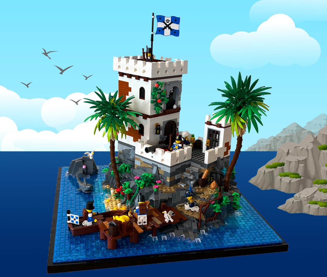 Digital LEGO Pirates Build and Count Challenge - Simple Fun for