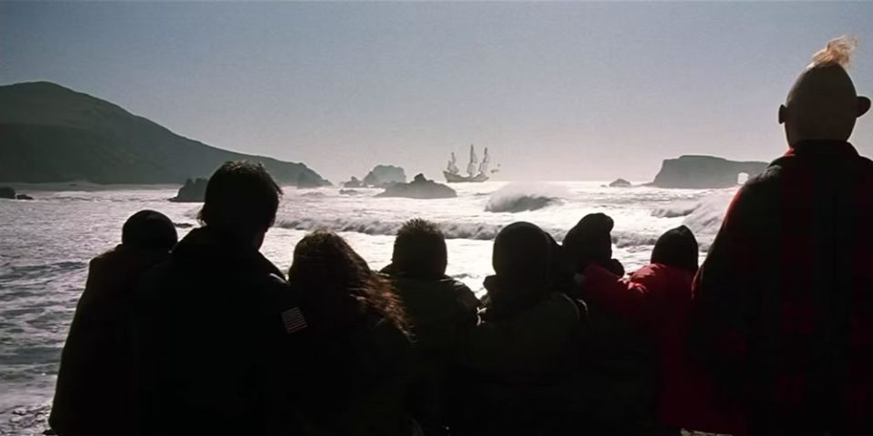 The Goonies watch the Inferno sail away - but to where?