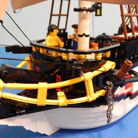 Close-up of the stern