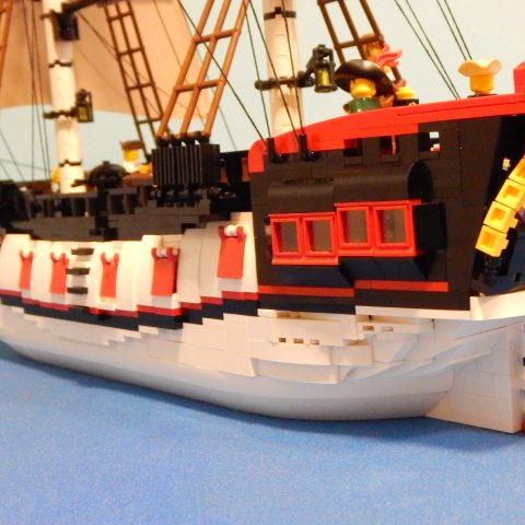 Close-up of the port side