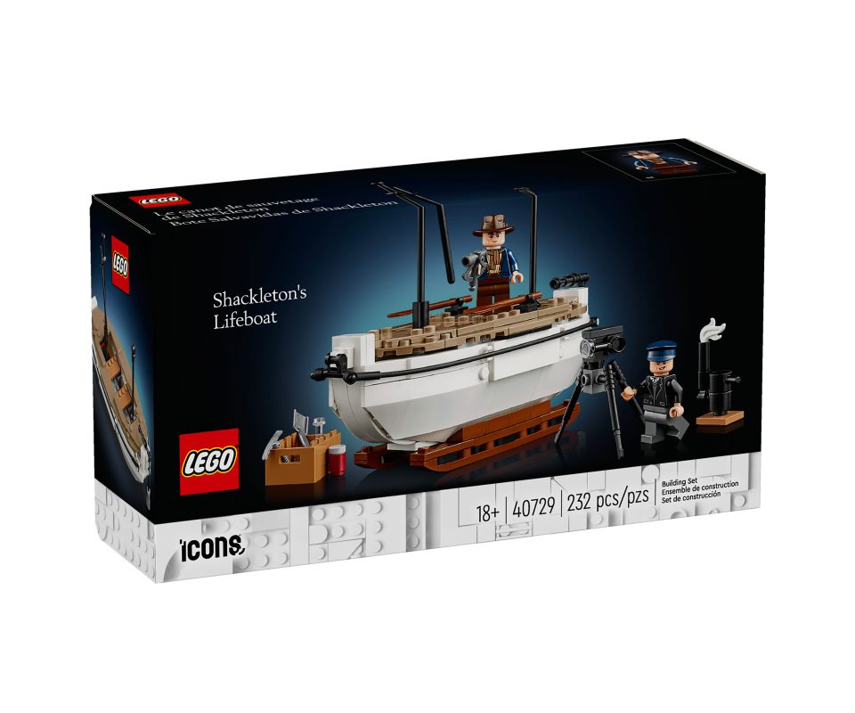 Front of the box of 40729 Shackleton’s Lifeboat