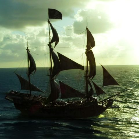 The Black Pearl ship from the Pirates of the Caribbean franchise