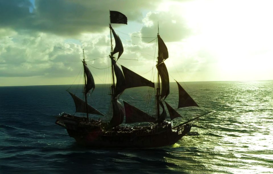 The Black Pearl ship from the Pirates of the Caribbean franchise