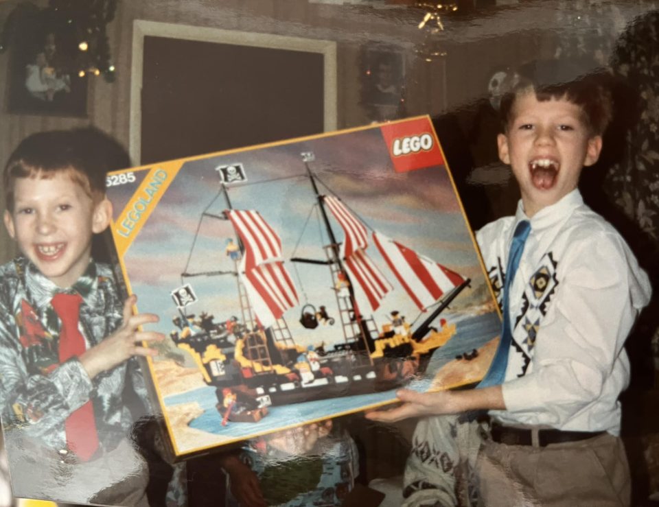 James Kirwin and Brother on Christmas 1989