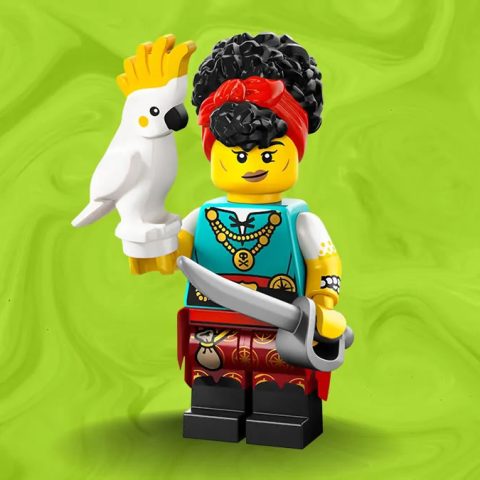 Pirate Quartermaster and cockatoo from LEGO Minifigures Series 27