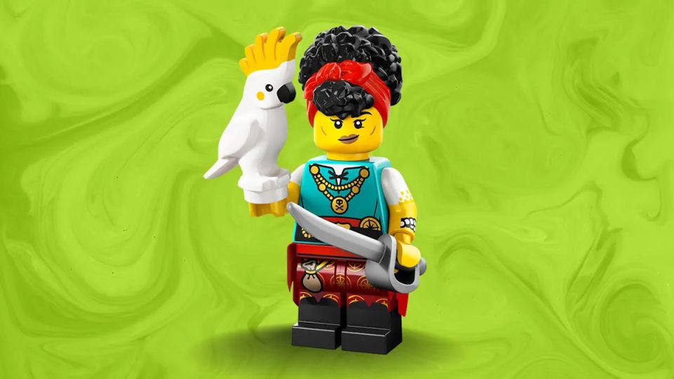 Pirate Quartermaster and cockatoo from LEGO Minifigures Series 27