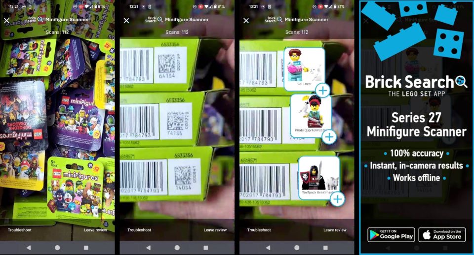 Brick Search Minifigure QR Scanner