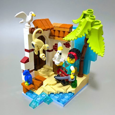 Minifigure Habitat for Pirate Quartermaster by  ABrickDreamer