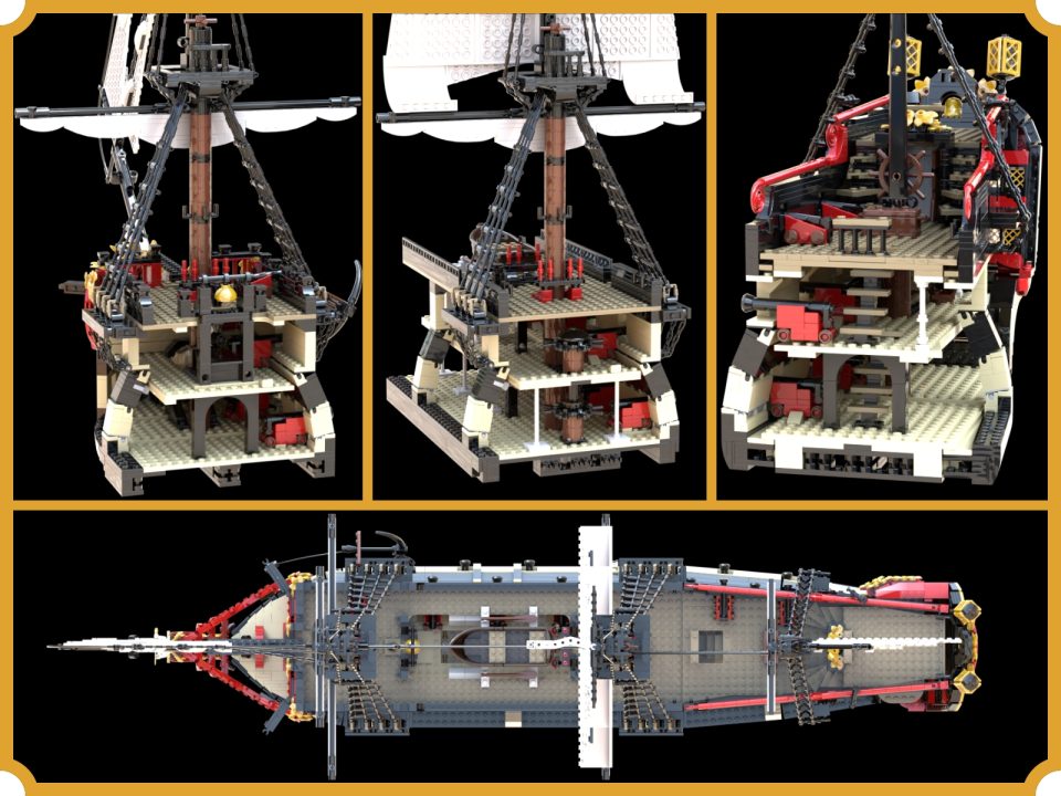 Hull cross sections of the The Royal Flagship