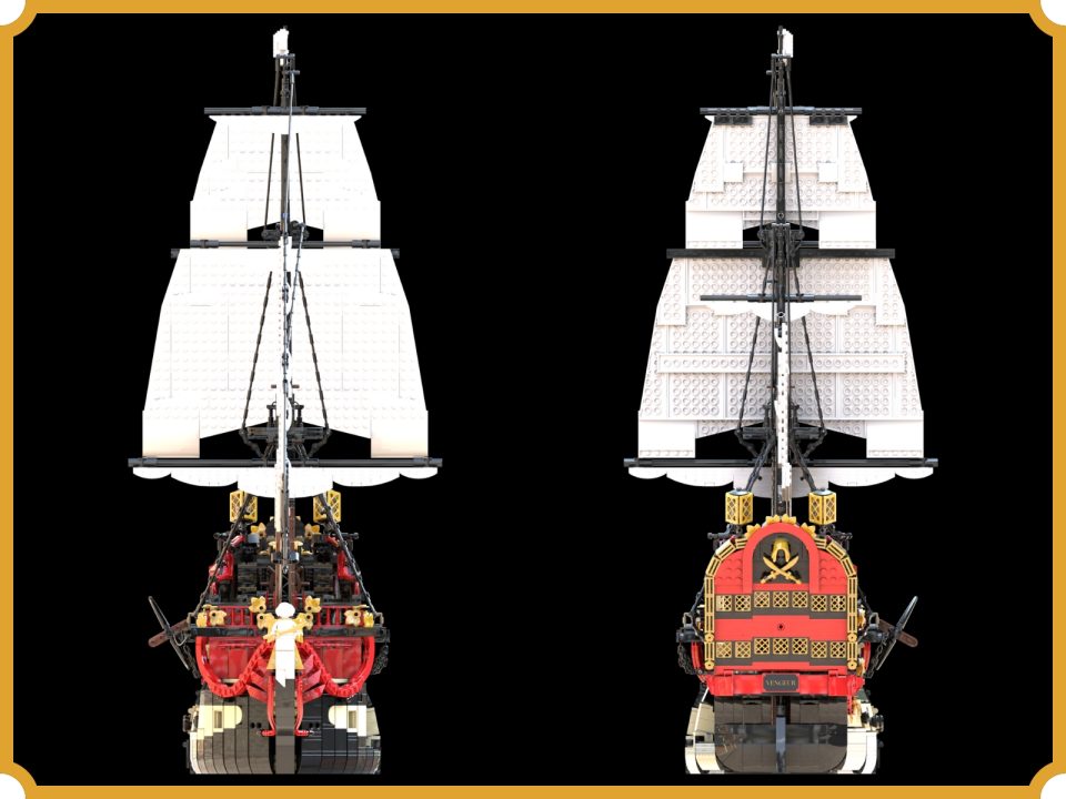 Stern and bow of the The Royal Flagship