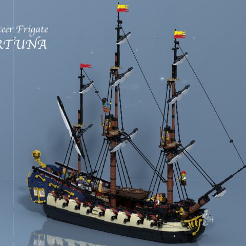 "Privateer Frigate Fortuna" by Brick Perfection