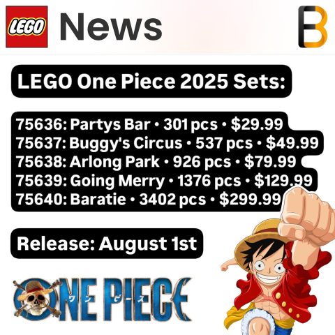 LEGO One Piece rumor social media post by @falconbricksstudios via Instagram