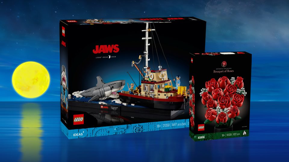 LEGO sets 21350 Jaws and 10328 Bouquet of Roses