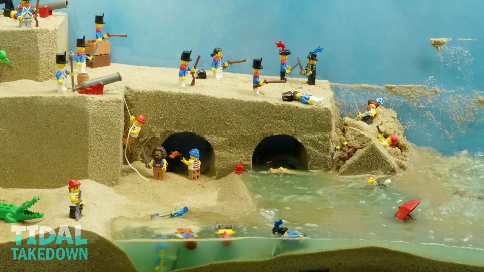 LEGO Pirates Fort Hit by Tsunami