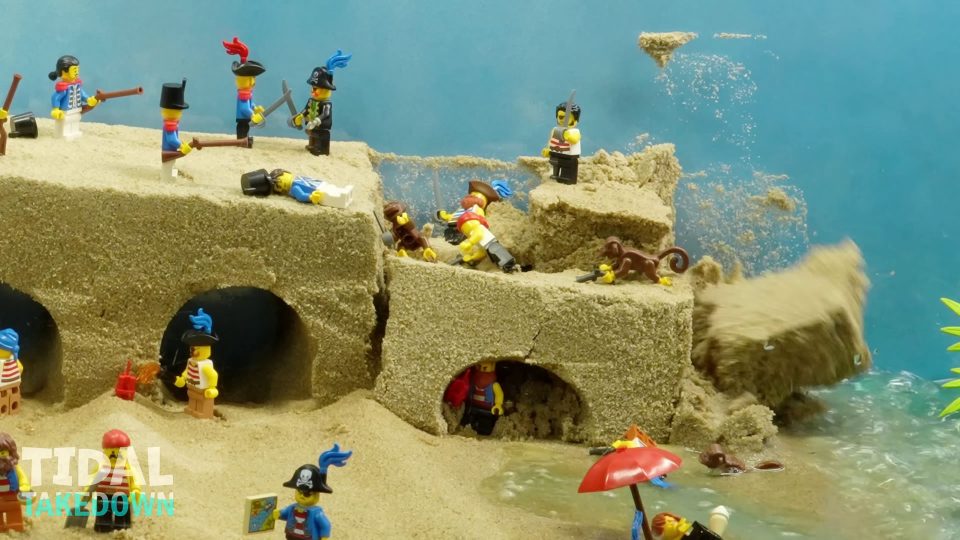 LEGO Pirates Fort Hit by Tsunami