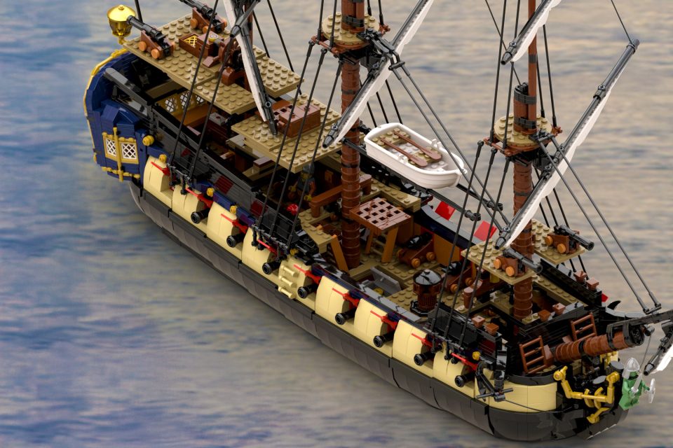 Raised Decks from the Port Broadside of the Privateer Frigate Fortuna